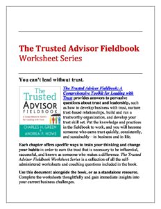 The Trusted Advisor Fieldbook Worksheets The Get Real Project