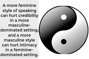 A more feminine style of speaking